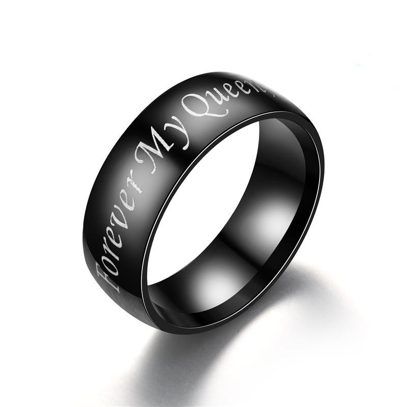 Queen's Fashion Stainless Steel Couple Ring