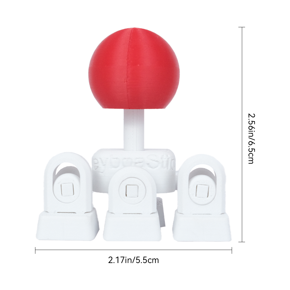 1PC 3D Printed Joystick Keyboard Keycap Set, Creative Red Ball Rocker Keycap For Compatible Mechanical Keyboards, Gaming Desk Accessory 3