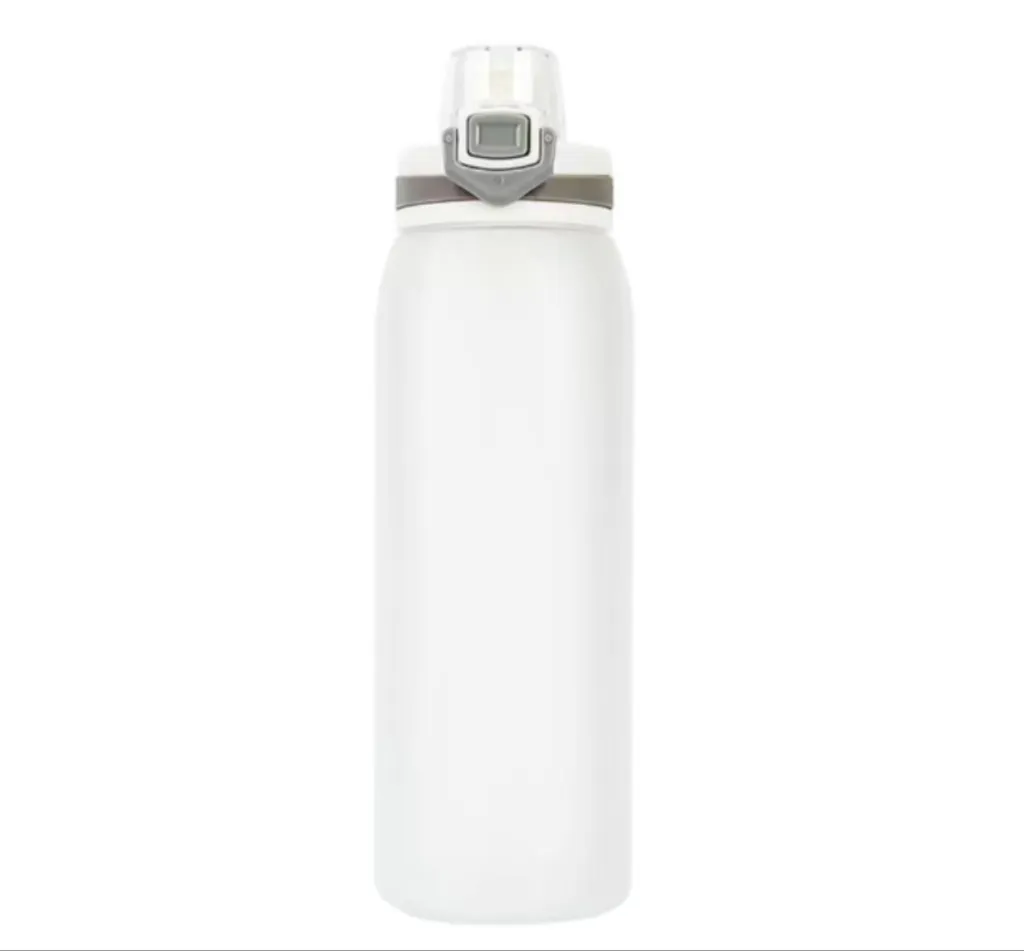 Outdoor sports plastic water bottle - White