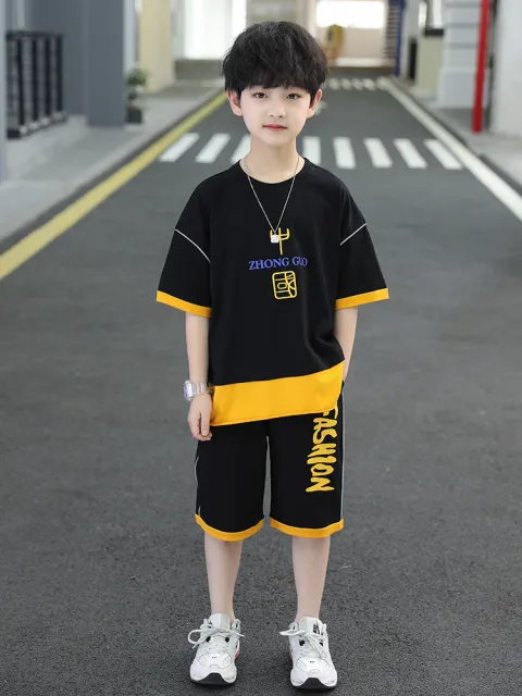 Middle-aged Children's Printed Two-piece Clothing
