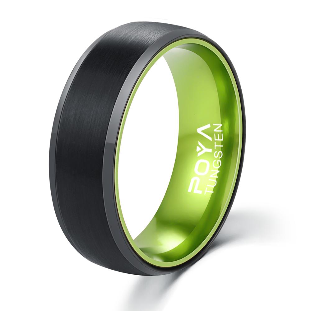 8MM Black Tungsten Steel Shell With Green