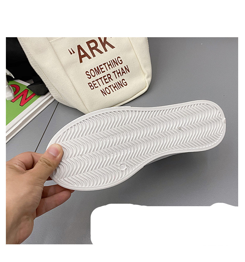 Japanese College Style Cartoon Thick Soled White Shoes Casual Sneakers