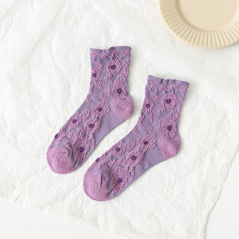 Title 7, Vintage jacquard ladies cotton socks