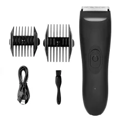 Men's Body Hair Trimmer Whole Body Waterproof Rechargeable - Black - View 1