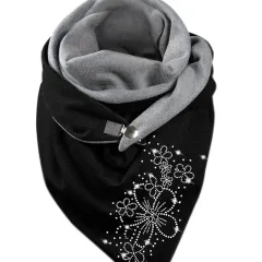 Women's Fashionable Cotton Warm Button Scarf - View 1