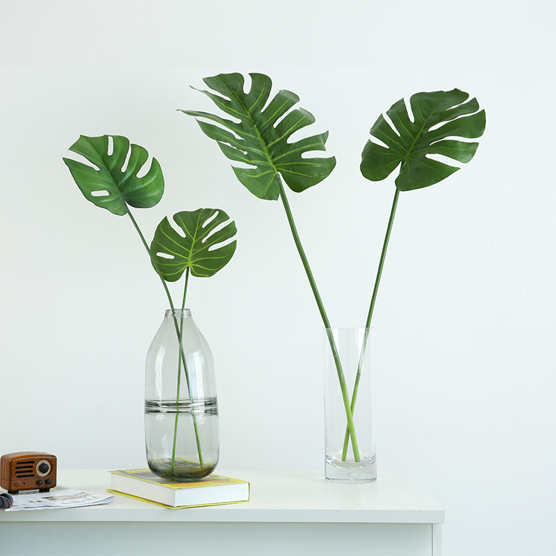 Home soft decoration simulation plant monstera leaf