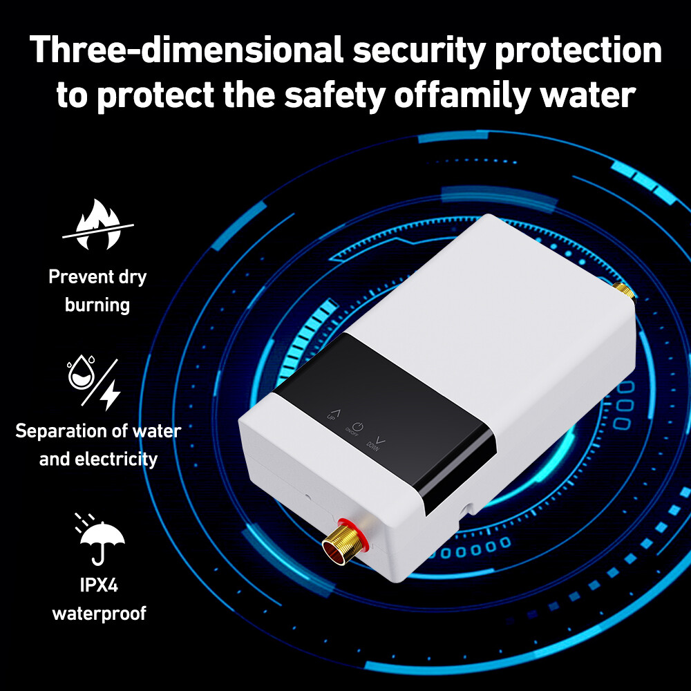 6000W Electric Tankless Instant Water Heater Under Sink Tap Bathroom Remote — image 8