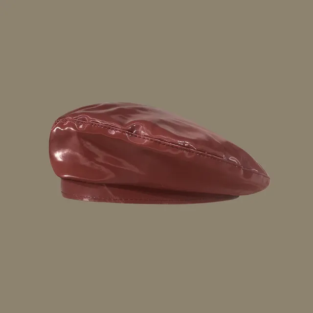 Bright Leather Berets For Children Art Red - Shop at LoveMi
