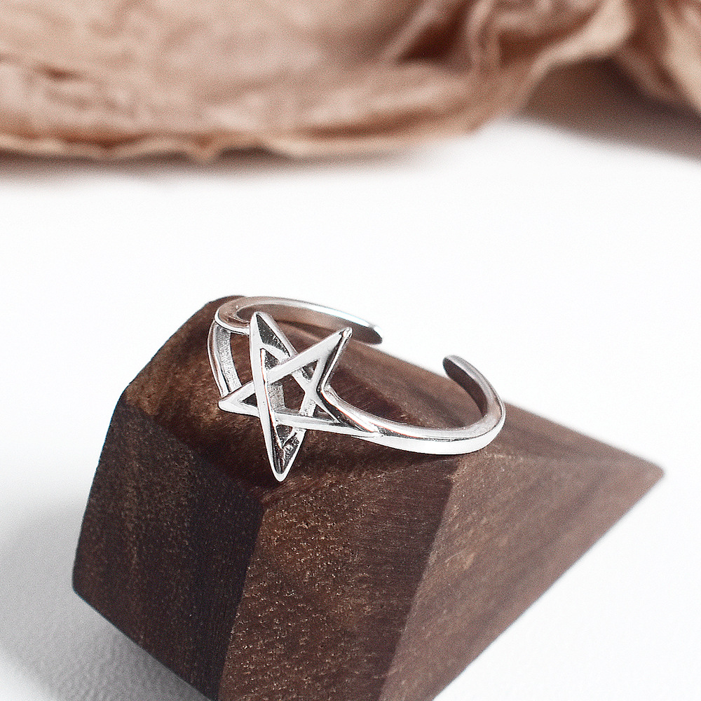 Ins Style Niche Temperament Jewelry S925 Sterling Silver Star Ring