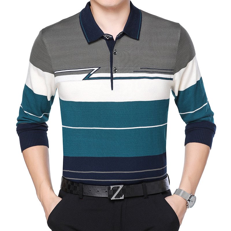 Middle-aged Men's Long Sleeve T-shirt