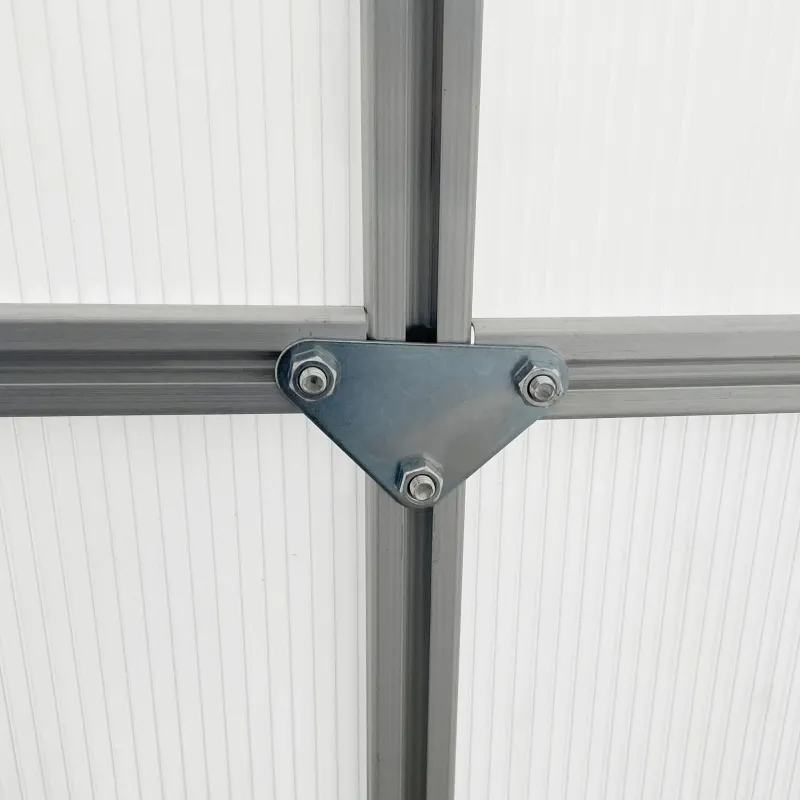 Aluminum Outdoor Greenhouse, Polycarbonate Walk-in Garden Greenhouse Kit With Adjustable Roof Vent, Multiple Packages Shipped. Please Pay Attention To The Dimensions And Weight In The Details.