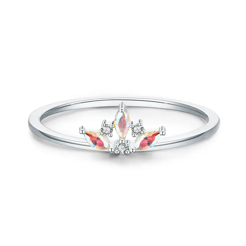 Women's Niche Design Crown Shape Sterling Silver Ring