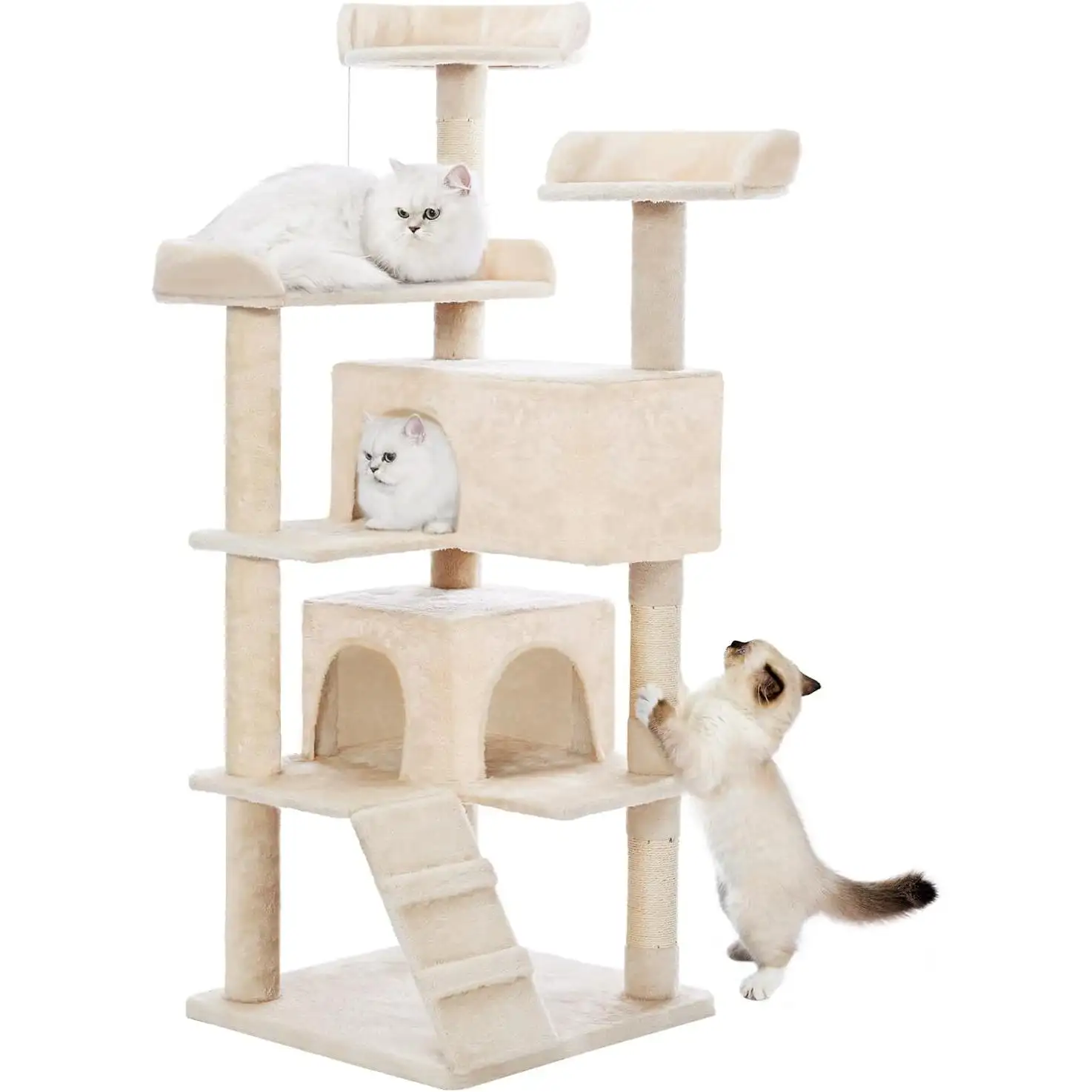 Made4Pets 56-inch Multi-Tier Cat Tree, Indoor Bed