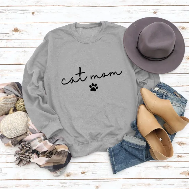 Women's Letters Casual Fashion Long Sleeved Sweater Grey - Shop at LoveMi