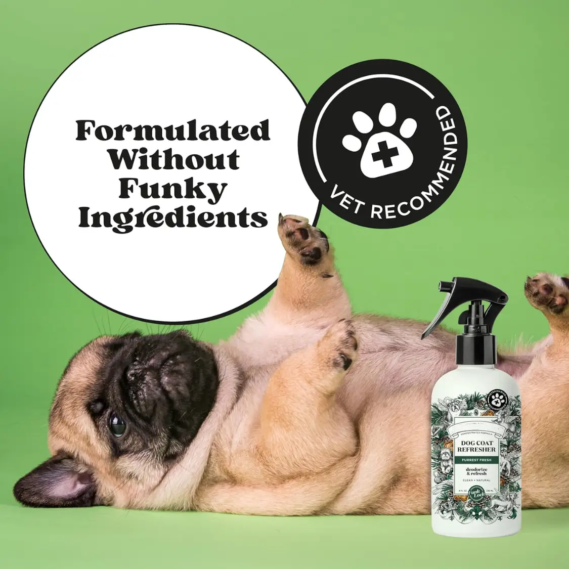 Furrest Fresh Dog Deodorizing Spray, 8 Fl Oz Grooming Perfume For Dog Coat, Pet Odor Neutralizer With Essential Oils, Vet Recommended, Paraben & Sulfate-Free Fi