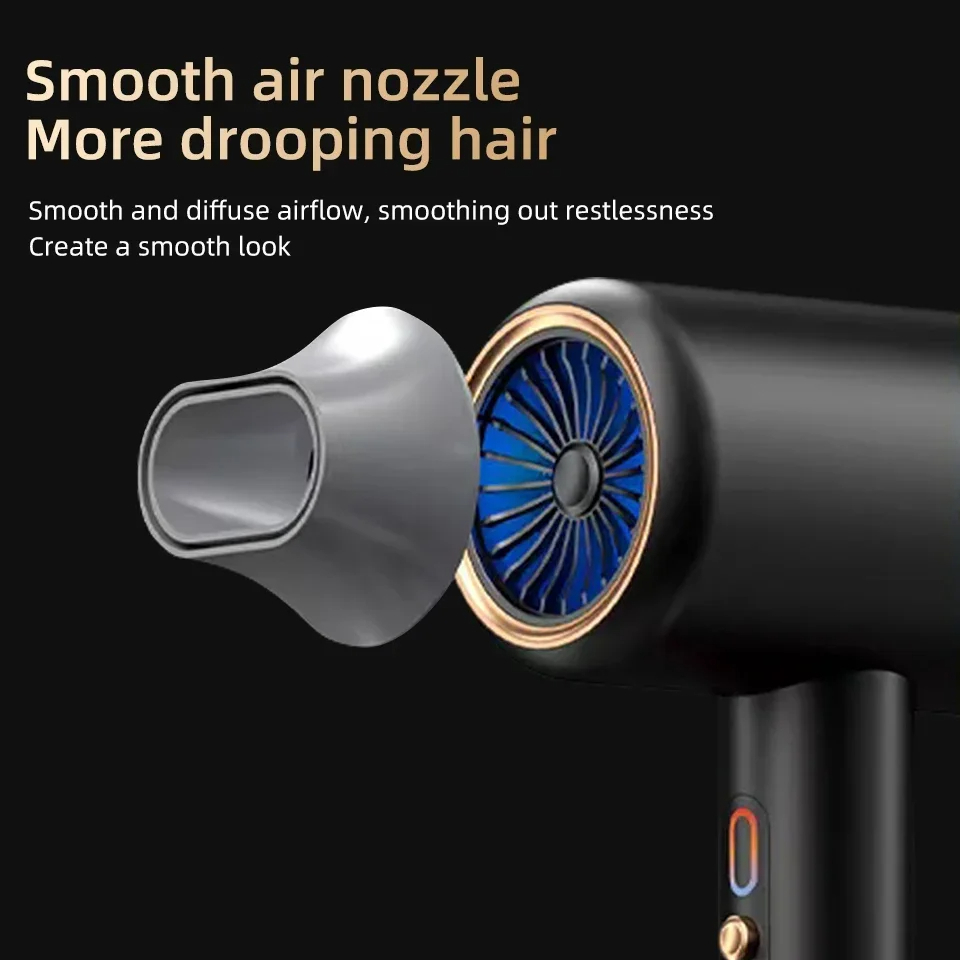 F33 Professional Hair Dryer Hot Cold Wind Air Brush Hairdryer Negative Lonic Blow Dryer Strong PowerDryer Salon Tool 2400W — foto 3