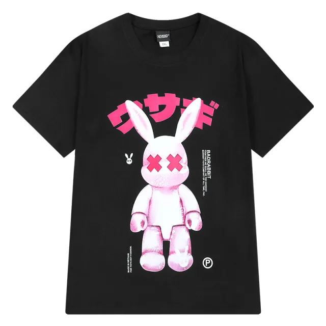 Summer Fashion Brand Loose Couple T shirt Half Sleeve Black - Shop at LoveMi
