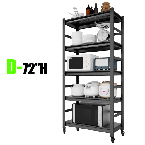 Storage Shelving Unit 5-Tier Adjustable 1000 lbs Capacity Heavy Duty 72"H