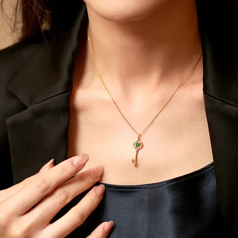 Original Design S925 Sterling Silver Key Necklace
