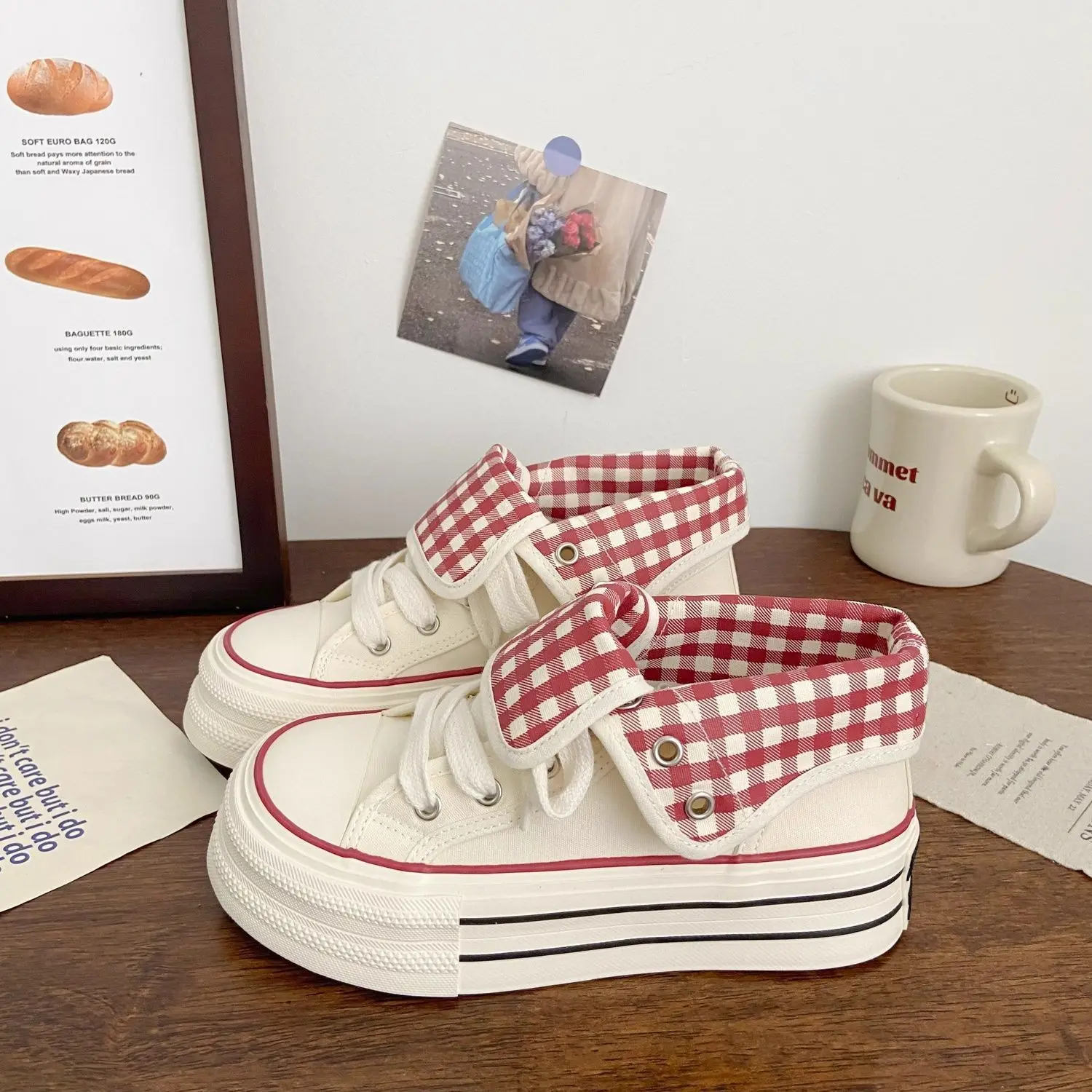 2025 New Korean Style Women's Platform Canvas