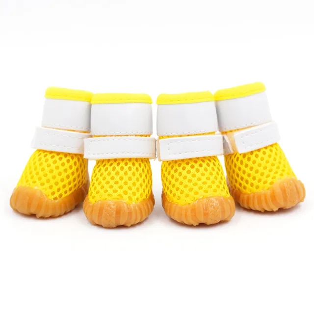 Pet Dog Breathable Sports Mesh Shoes Yellow - Shop at LoveMi