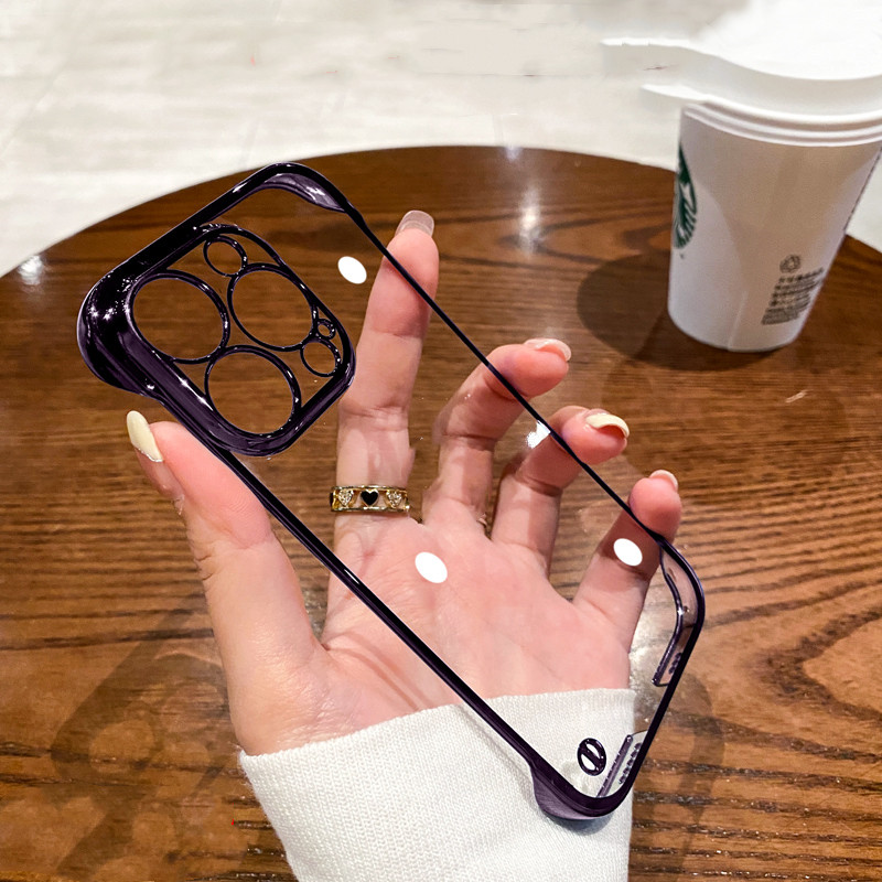 Transparent Bezel-less Phone Case Drop-proof Protective Cover
