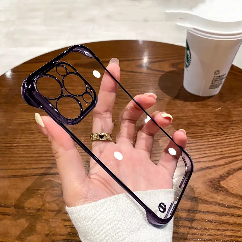 Transparent Bezel-less Phone Case Drop-proof Protective Cover