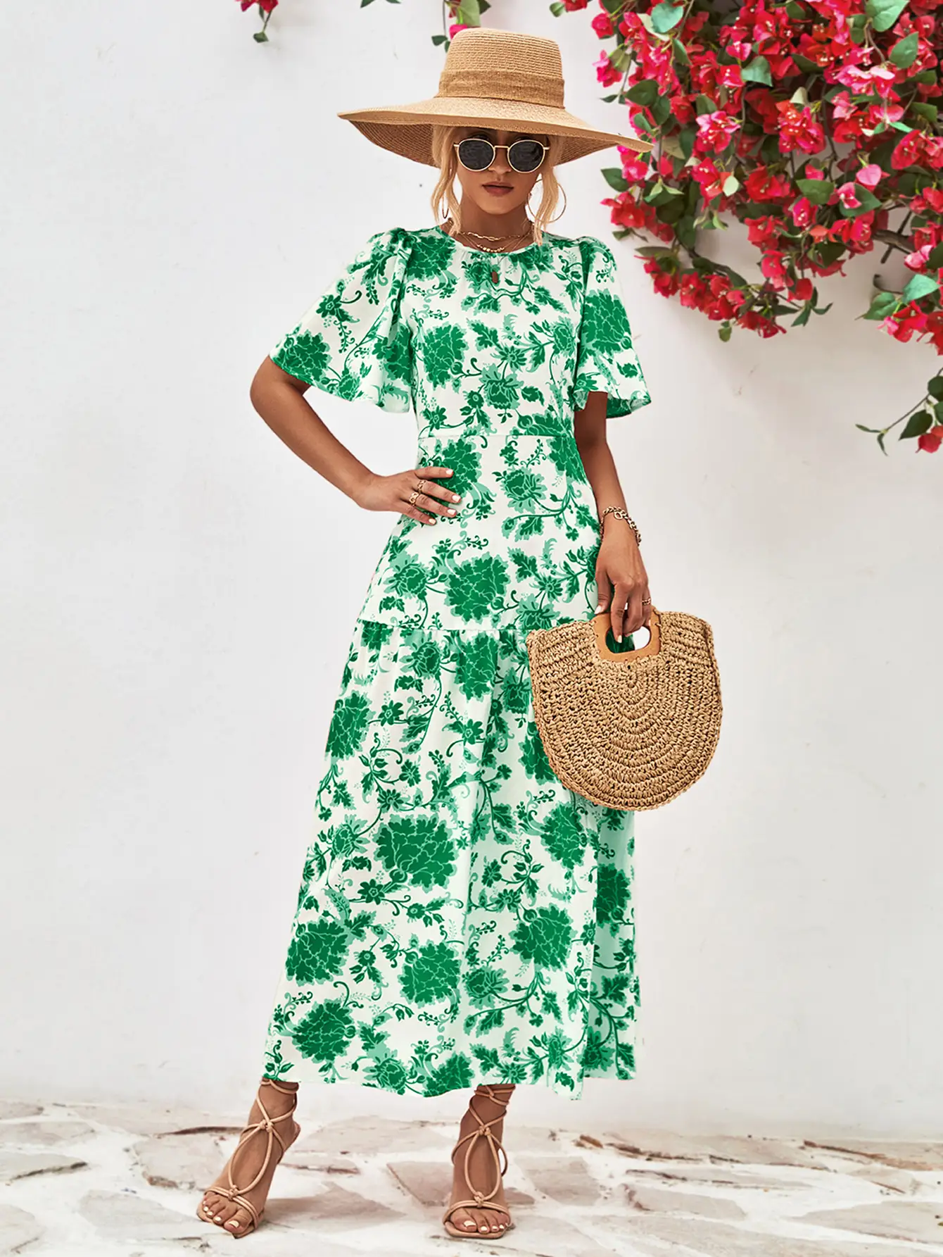 Independent Station Hot Selling EBay Hot Cross-border Copper Leakage Tied Dress