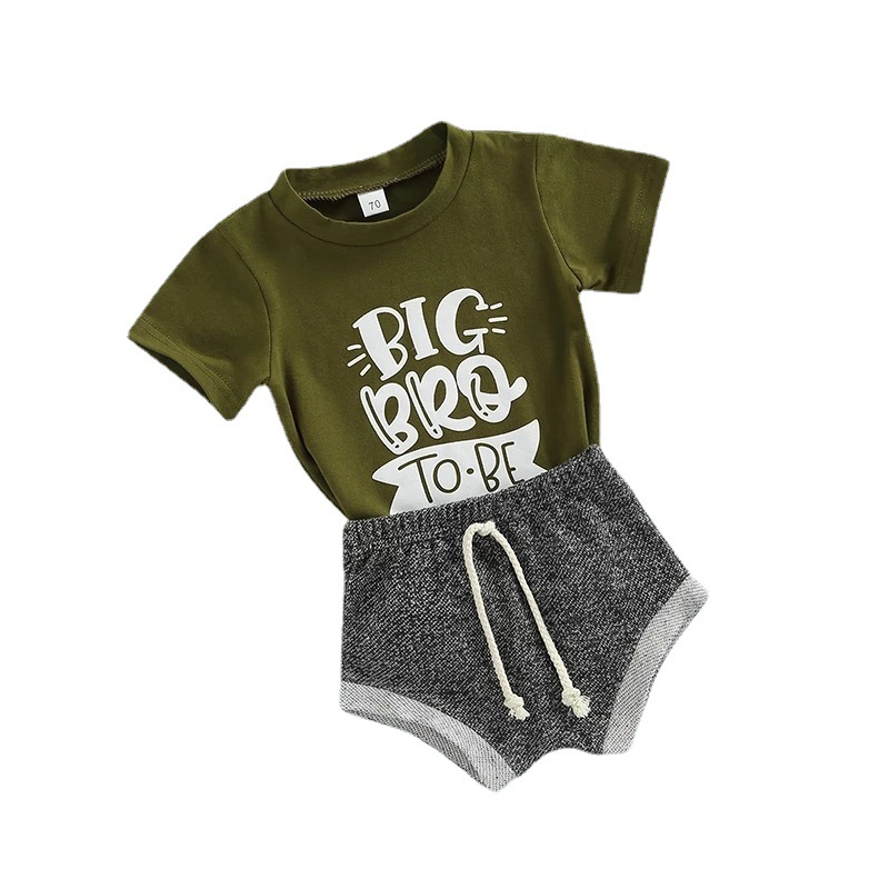 Children's Letter Printing Short Sleeve Top