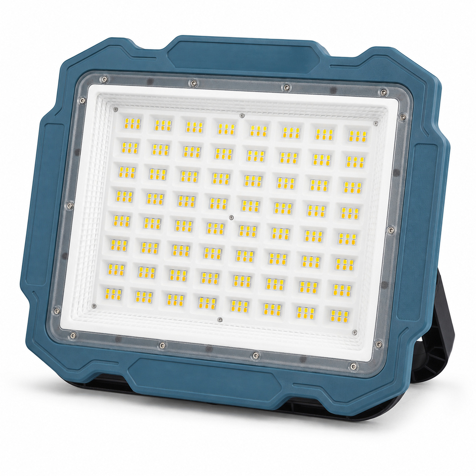 Solar Powered Rechargeable Battery Display Power Bank Function LED Work Light W8148 2 Blue 4020LM