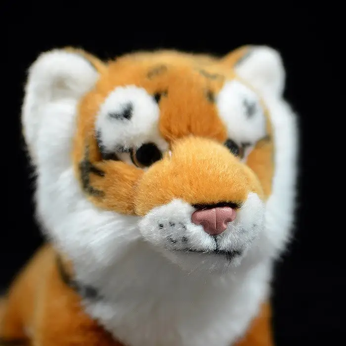 Simulation Yellow Bengal Tiger Doll Plush Toy Simulation Animal Model