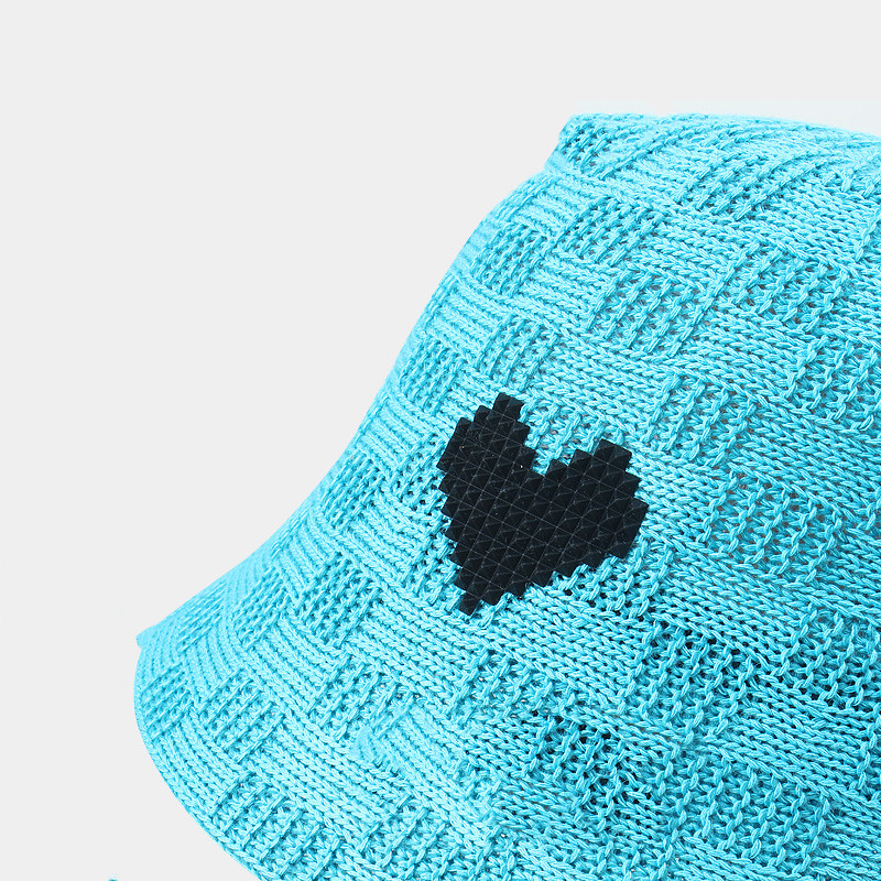 Summer Hollow Breathable Face Small Love Bucket Hat