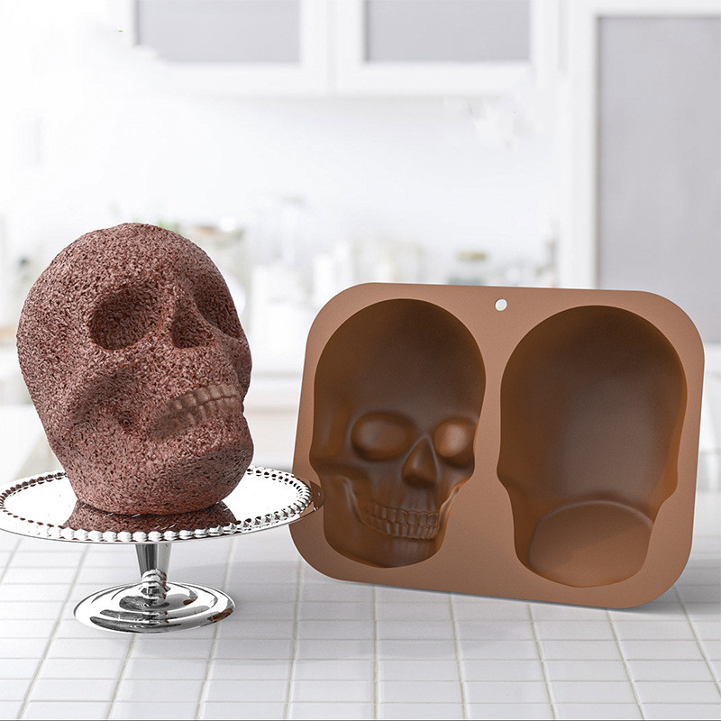 Title 3, Halloween Gift Skull Mask Baking Cake Mold DIY