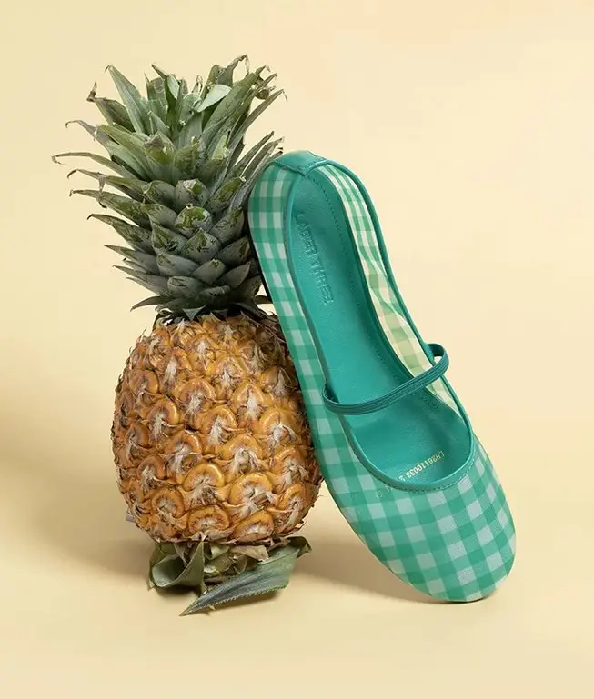 Vintage Pastoral Plaid Mesh Mary Jane Shoes, New Summer Round Toe Ballet Flats For Women