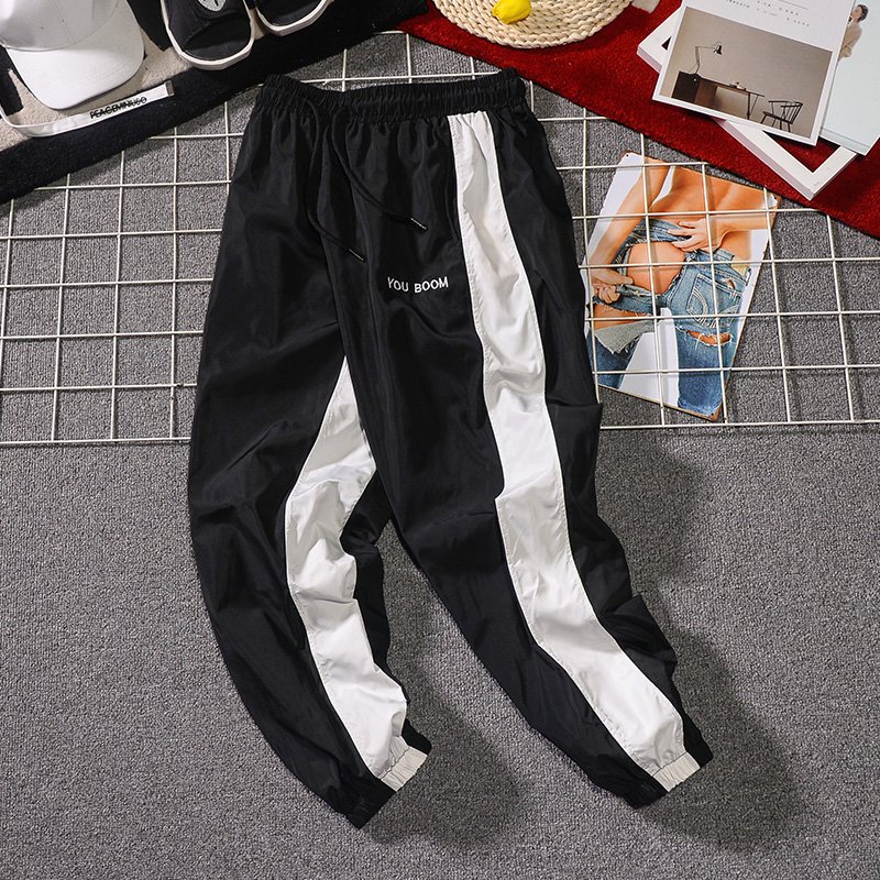 Title 3, Trendy Hip-Hop Track Pants with Contrast Stripe...