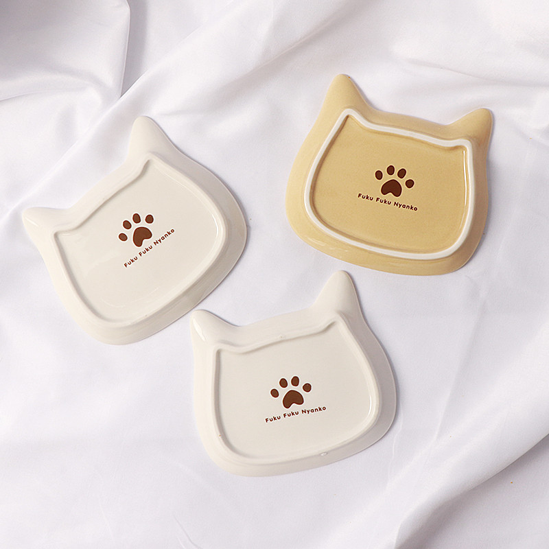 Three-dimensional Cat Ceramic Plate Personality Cute Children's Cake Plate Dessert