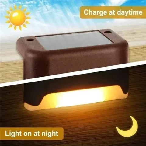 4 Solar LED Bright Deck Lights Outdoor Garden Patio