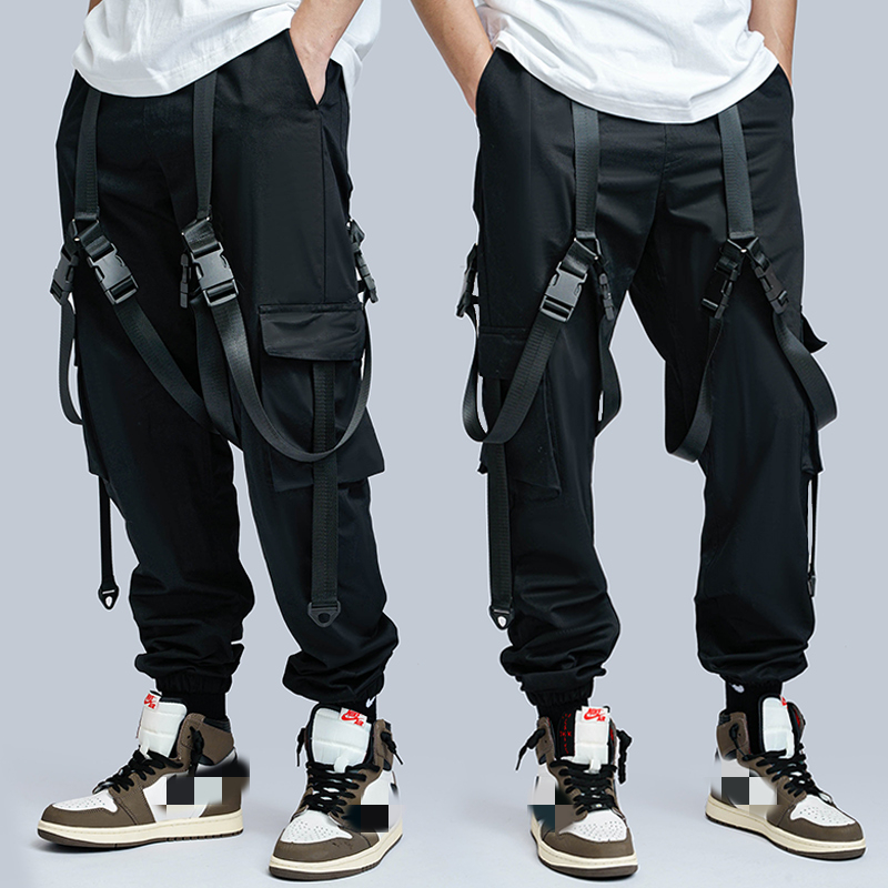 Title 2, Mens Loose Casual Function Streamer Pants Comf...