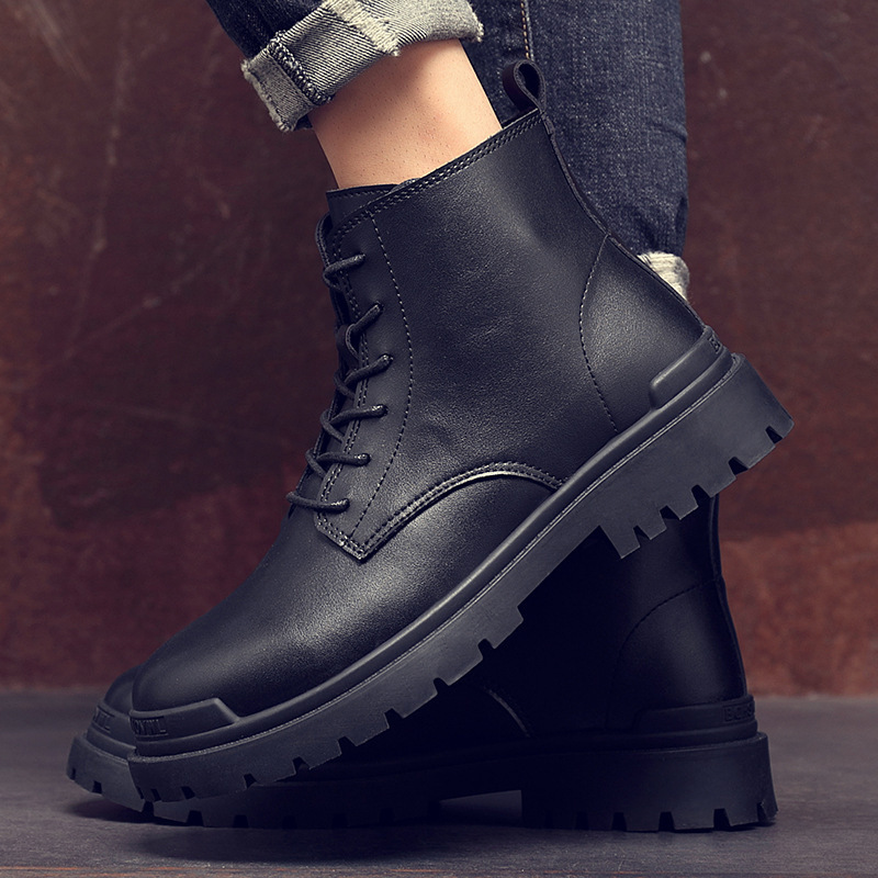 New Men's Casual Leather British Retro Martin Boots