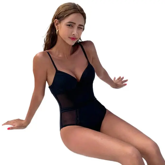 Thin Sexy High waist Bikini Triangle New Hot Spring Swimming Outfit Black - Shop at LoveMi
