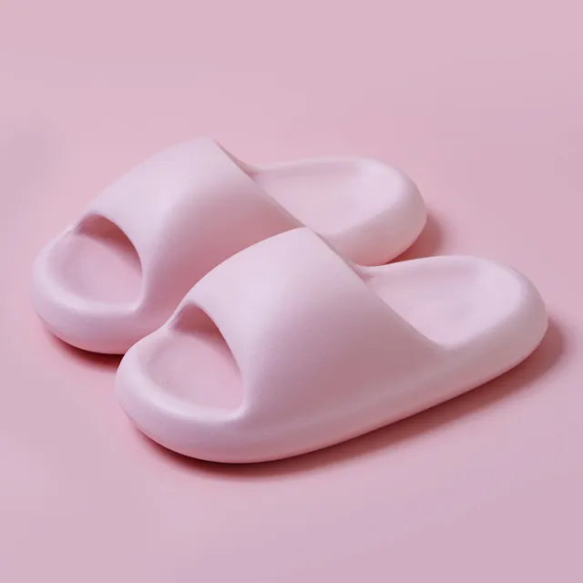New Bread Shoes Soft Slippers Summer Candy Color Bsthroom Slippers Pink - Shop at LoveMi