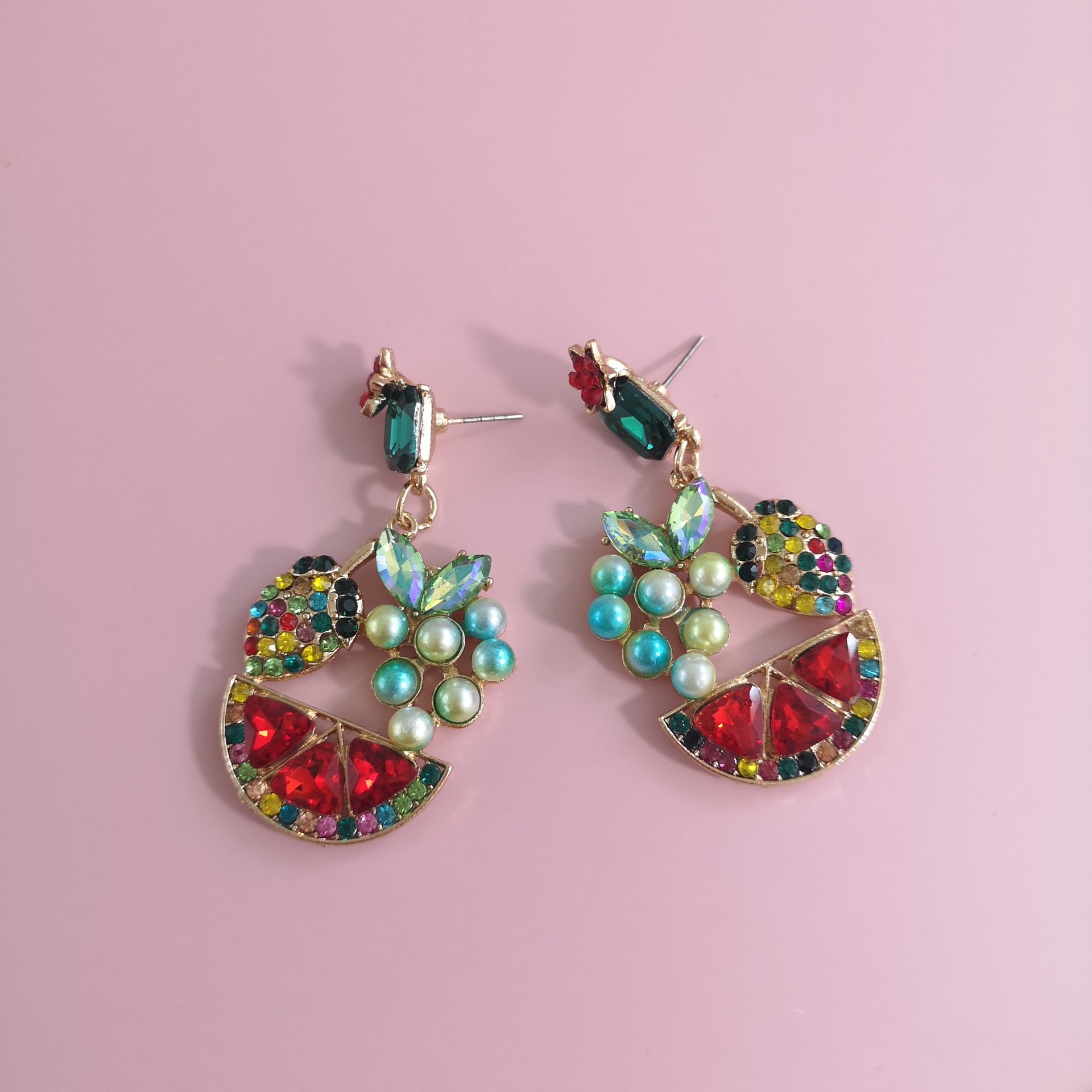 New Fruit Lemon Grapefruit Stud Earrings