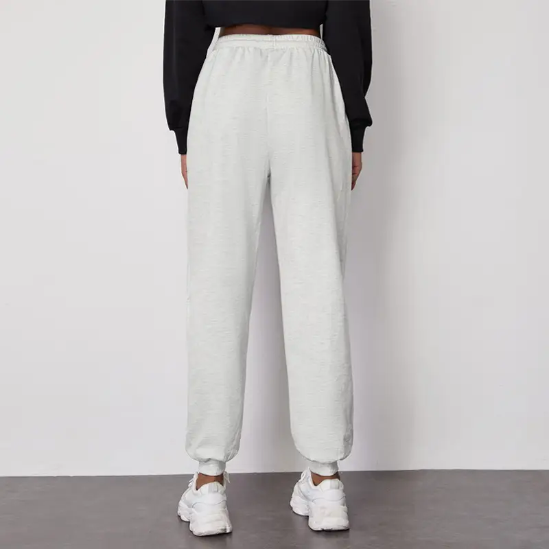 Women's Casual Elastic Lace-up Solid Color Pants Sweatpants