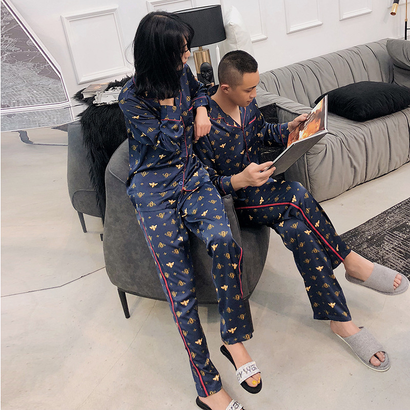 Title 2, male female long sleeved trousers and silk pajamas