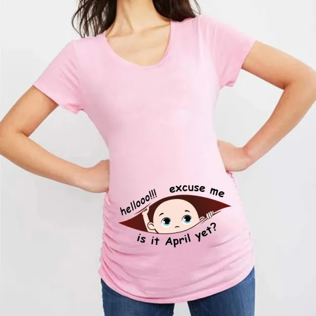 Baby Print Short Sleeve T shirt Women's Top Baibao April - Shop at LoveMi