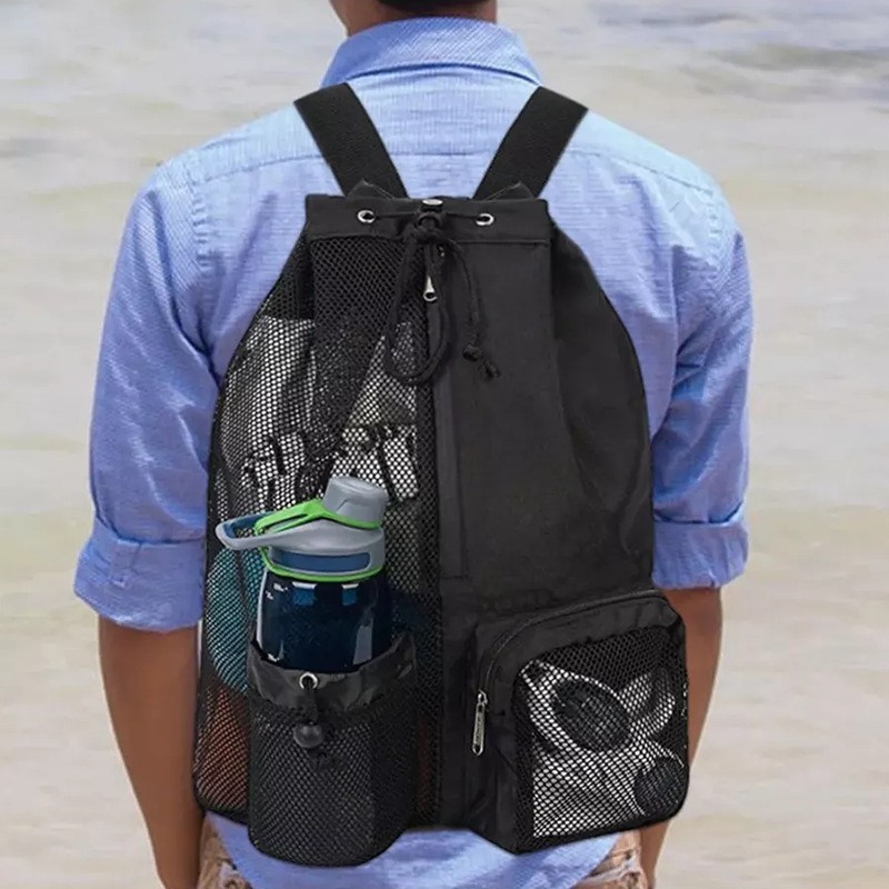 Swimming Bag Ventilated Mesh Backpack Tote WWet Dry Pockets