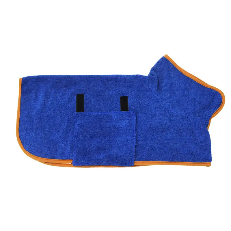 Coral Fleece Absorbent Pet Bathrobe For Small Dogs