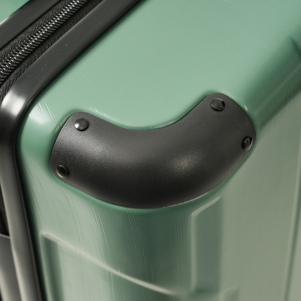 20-Inch Hardshell Carry-On Luggage, Lightweight Durable ABS Suitcase with Spinner Wheels, Built-in TSA Lock, 2 Packing Cubes, Green-30