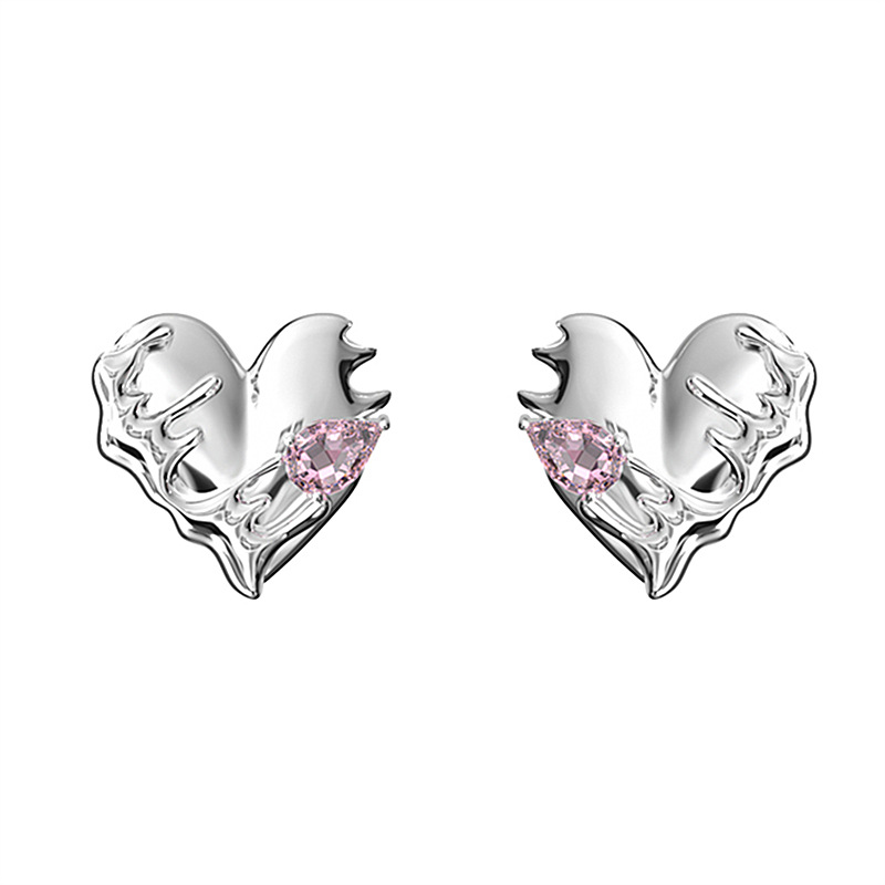 Broken Love Stud Earrings Girl