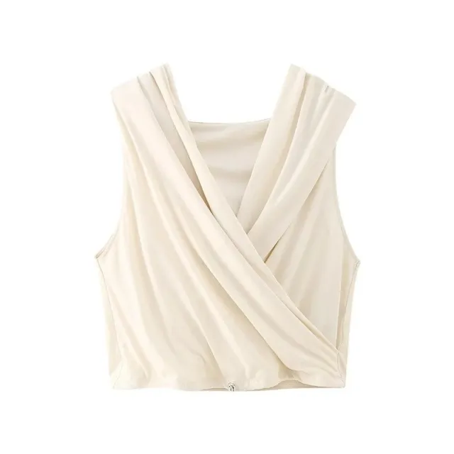 Solid Color Slimming And Tank Top Apricot - Shop at LoveMi